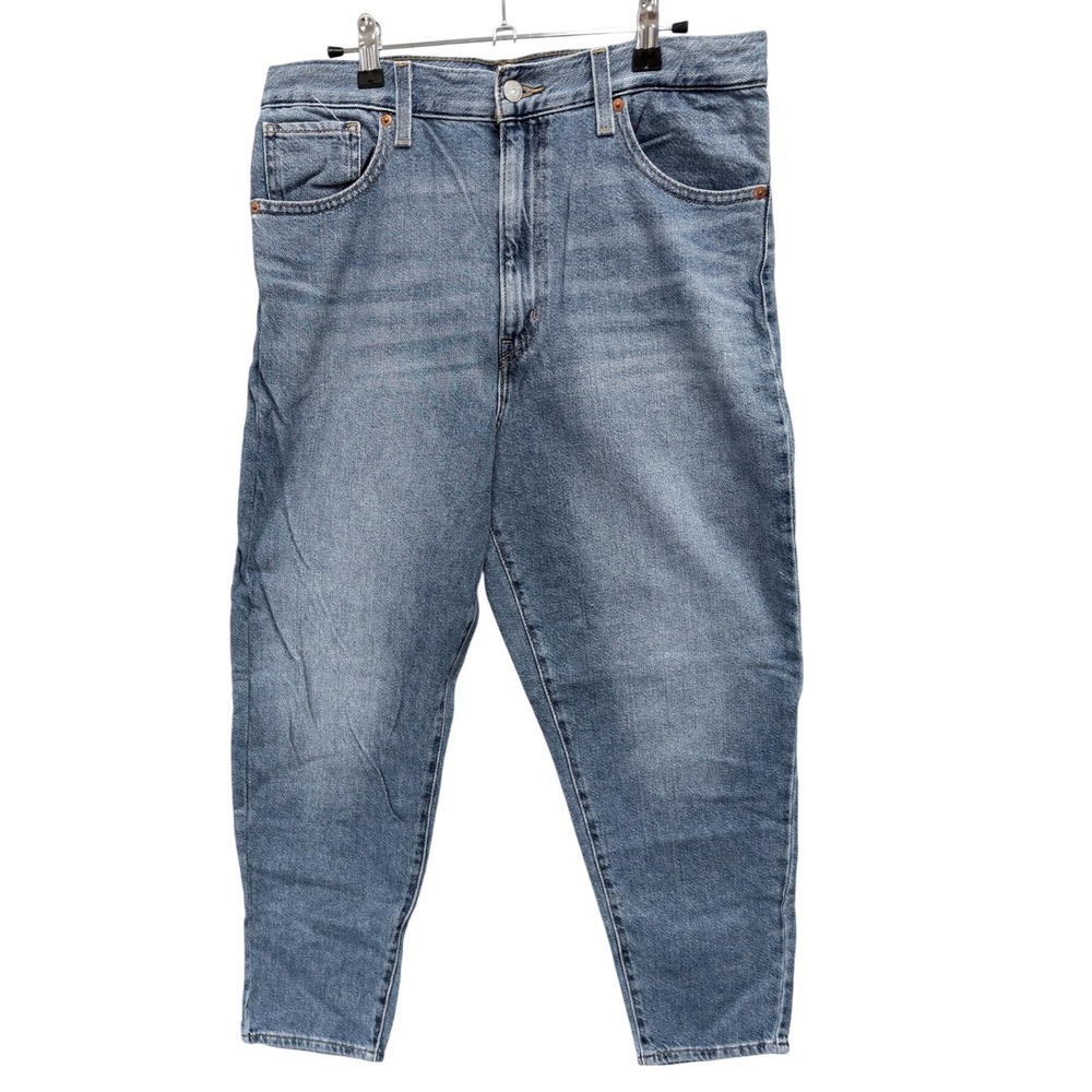 Levi's High Waisted Mom Jean Womens 31 Blue Excellent Tapered Leg 100% Cotton